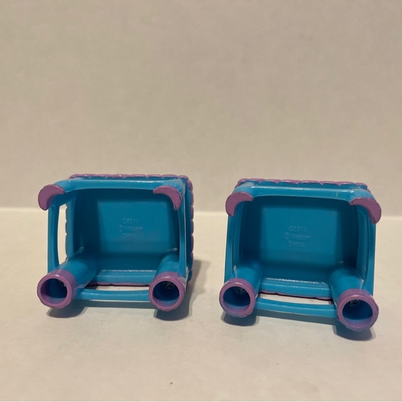 DORA THE EXPLORER Talking Dollhouse BLUE CHAIRS for DINING KITCHEN TABLE 04 - Picture 5 of 7